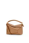 Loewe Puzzle Small Cow Leather Handbag In Brown
