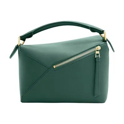Loewe Small Puzzle Edge Bag In Green