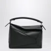 Loewe Small Puzzle Edge Bag In Black Leather In Black