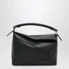 Loewe Small Puzzle Edge Bag In Black Leather In Black