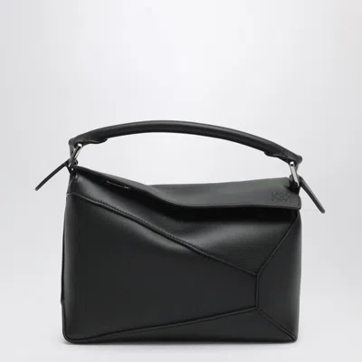 Loewe Small Puzzle Edge Bag In Black Leather