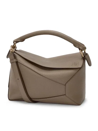 Loewe Small Puzzle Edge Bag In Grained Calfskin In Brown