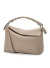Loewe Small Puzzle Edge Bag In Grained Calfskin In Gray
