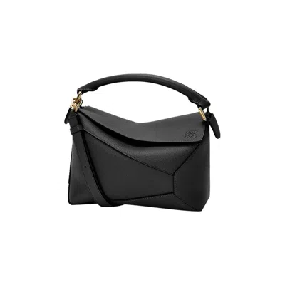 Pre-owned Loewe Small Puzzle Edge Bag In Soft Grained Calfskin 'black' | Women's Size Onesize