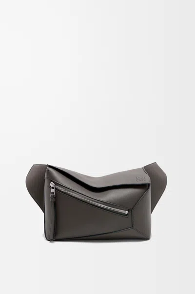 Loewe Small Puzzle Edge Bumbag In Classic Leather Skin For Man In Gray
