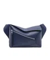 Loewe Small Puzzle Edge Classic Calfskin Bag In Blue