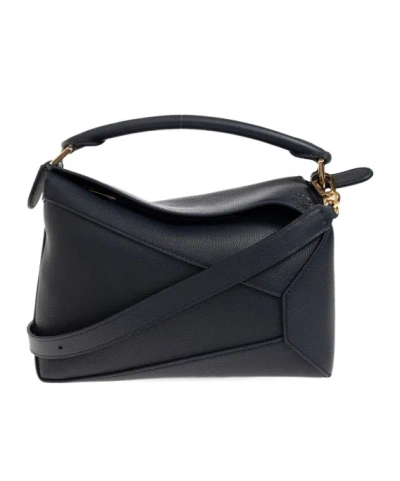 Loewe Small Puzzle Edge Shoulder Bag In Black