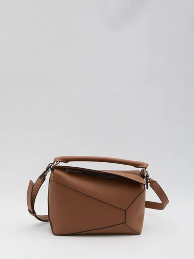 Loewe Small Puzzle Edge Shoulder Bag In Brown