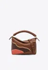 Loewe Small Puzzle Edge Top Handle Bag In Brown