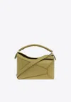 Loewe Small Puzzle Edge Top Handle Bag In Green
