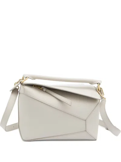 Loewe Small Puzzle Edge Tote Bag In Neutral