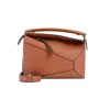 Loewe Puzzle Edge Mini Textured-leather Shoulder Bag In Beige