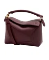 Loewe Puzzle Edge Small Top-handle Bag In Bicolor Leather In Red