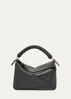 LOEWE SMALL PUZZLE LEATHER TOP-HANDLE BAG