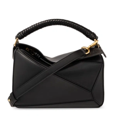 Loewe Small Puzzle Edge Bag In Black