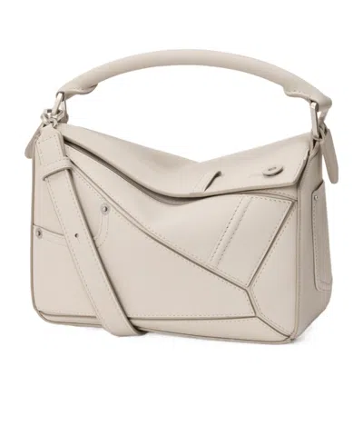 Loewe Small Puzzle Shoulder Bag In Neutral
