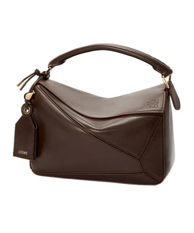 Loewe Small Puzzle Shoulder Bag In Brown