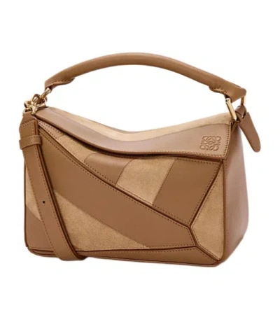 LOEWE SMALL PUZZLE STRIPED TOTE BAG