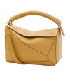 Loewe Small Leather Puzzle Top-handle Bag In Brown