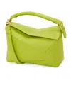 Loewe Women Puzzle Small Leather Handbag In Green