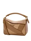 Loewe Small Puzzle Striped Tote Bag In Brown