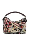 Loewe Small Puzzle Bag With 3d Effect Wool Polka Dots In Multi