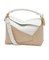 Loewe Mini Leather Puzzle Edge Top-handle Bag In Nude