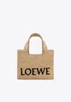 Loewe Women's Small Logo Font Tote Bag In Brown