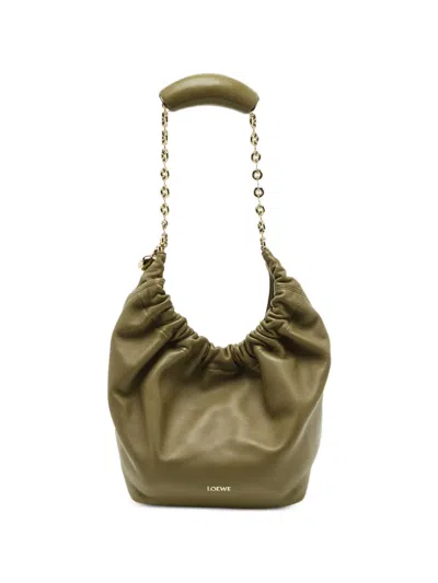 Pre-owned Loewe Small Squeeze Leather Shoulder Bag In Green