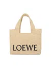 Loewe X Paula's Ibiza Medium Font Tote Bag In Beige