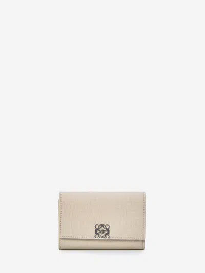 Loewe Small Vertical Anagram Wallet In Gray