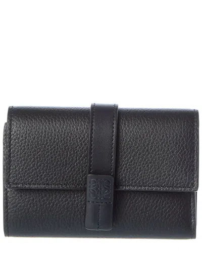 Loewe Small Vertical Leather Wallet In Black