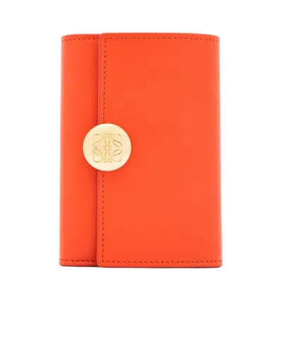 Loewe Small Vertical Wallet In Orange