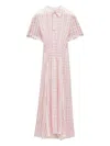 Loewe Smocking Detail Shirt Dress In Pink
