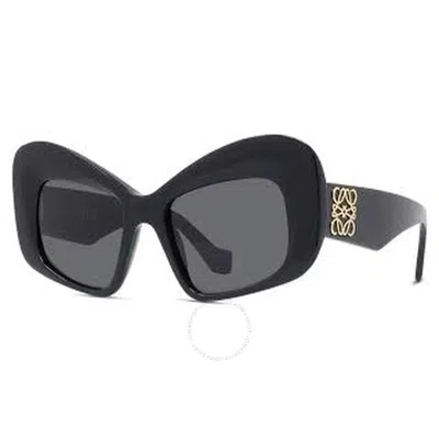 Loewe Smoke Butterfly Ladies Sunglasses Lw40128i 01a 51 In Black
