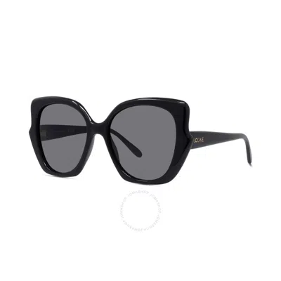 Loewe Smoke Butterfly Ladies Sunglasses Lw40133i 01a 55 In Sblk/smk