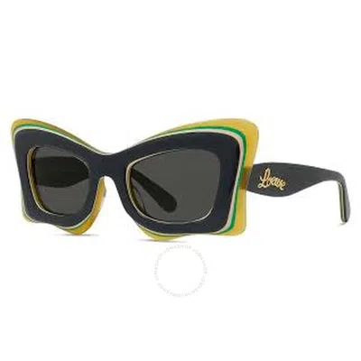Loewe Smoke Butterfly Ladies Sunglasses Lw40140u 20a 50 In Nero/grigio