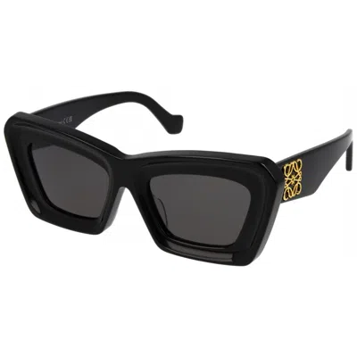 Loewe Smoke Butterfly Ladies Sunglasses Lw40145f 01a 53 In Black