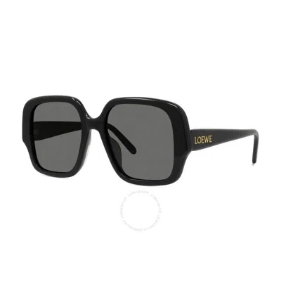 LOEWE LOEWE SMOKE SQUARE LADIES SUNGLASSES LW40134U 01A 54
