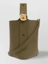 Loewe Women Smooth Leather Mini Pebble Bucket Bag In Green