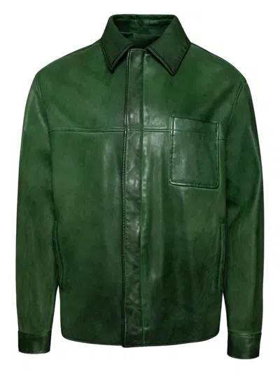 Loewe Smooth-leather Shirt Jacket