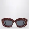 Loewe Smooth Pavé Screen Burgundy Sunglasses