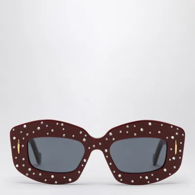 Loewe Smooth Pavé Screen Burgundy Sunglasses