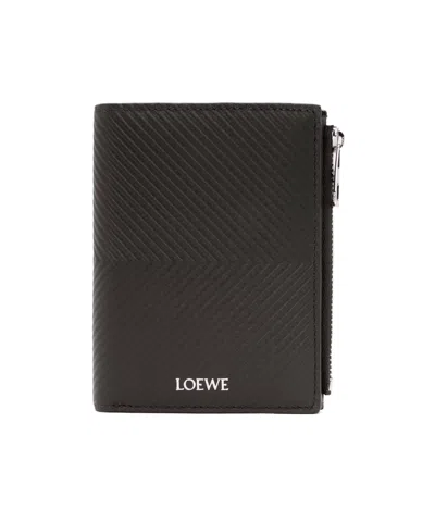 Loewe Snap Button-closure Slim Wallet In Black