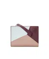 Loewe Leather Puzzle Compact Wallet In Multi