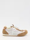 Loewe Ballet Runner 2.0 In Nylon And Calfskin In Gray