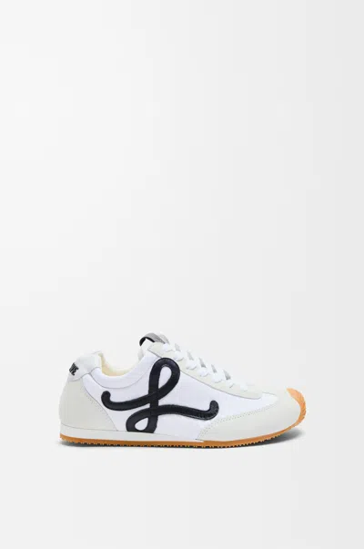 Loewe Ballet Runner 2.0 Nylon And Calfskin Low-top Sneakers In White