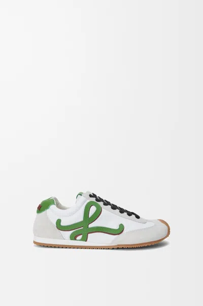 Loewe Louis Wain Ballet Runner 2.0 Suede-trimmed Leather Sneakers In White
