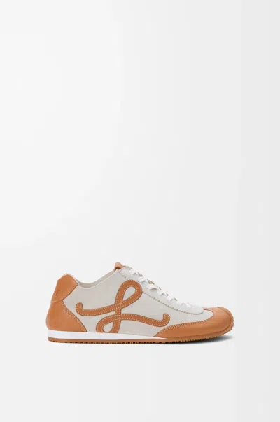 Loewe Ballet Runner 2.0 Leather Logo Sneakers In White