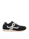 Loewe Women Black Canvas And Suede Ballet Runner 2.0 Sneakers In Black
